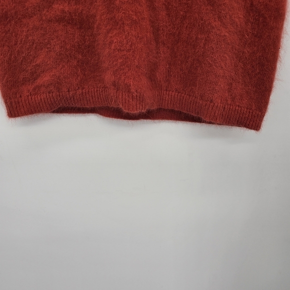 Kate Spade rabbit hair short sleeve orange sweater women's size small - Picture 3 of 7